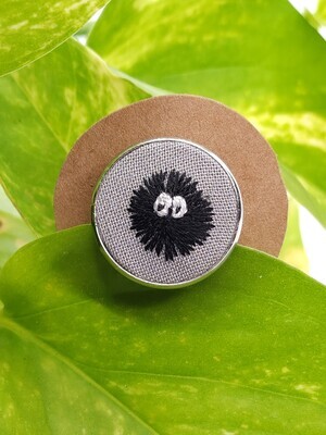 Soot Sprite Embroidered Pin