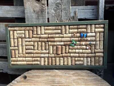 Forest Green Wine Cork Board