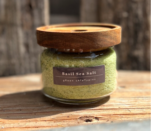 Organic Basil Sea Salt