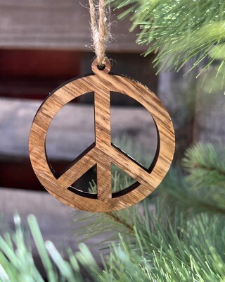 Wooden Peace Ornaments
