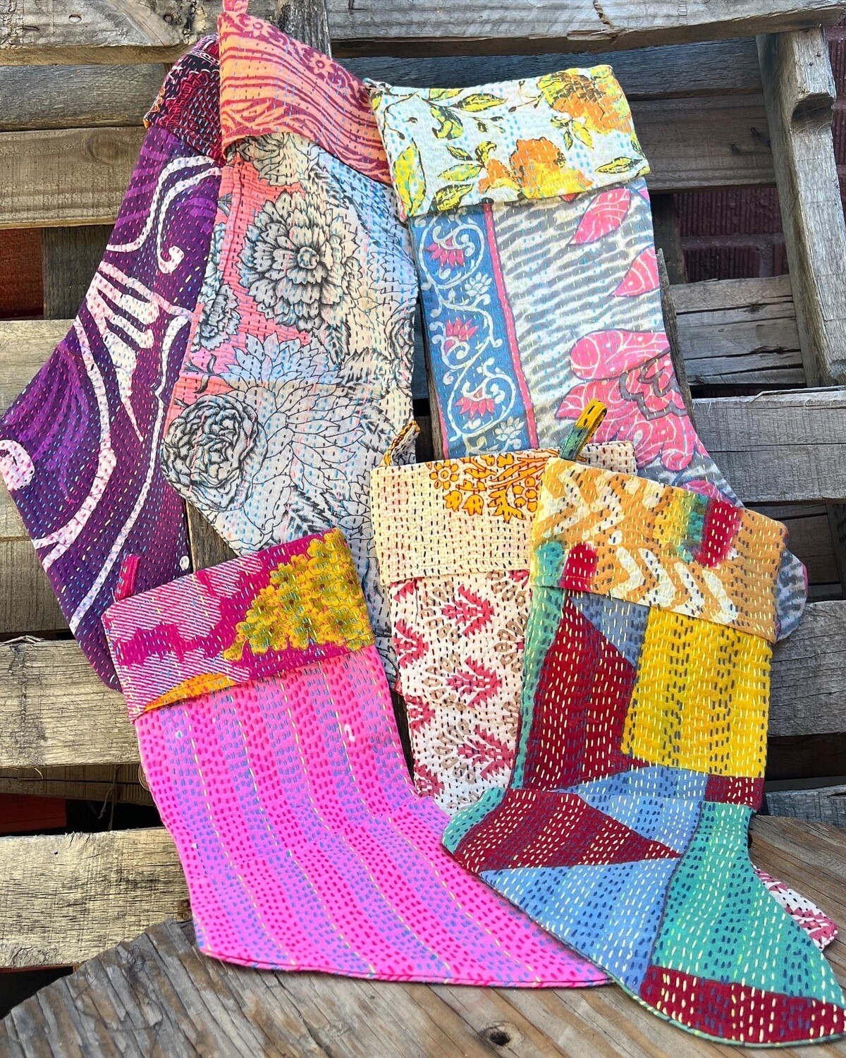 Recycled Fabric Stocking