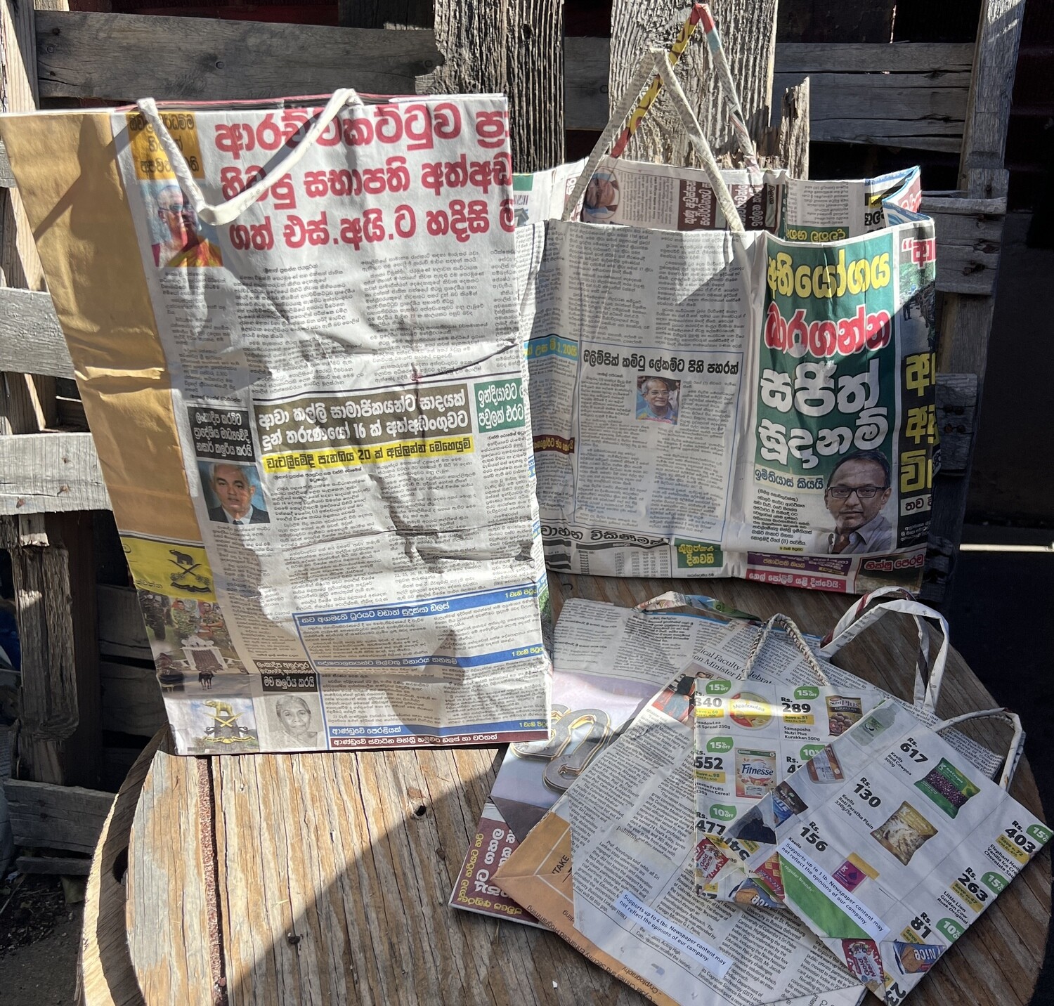 Newspaper Gift Bags