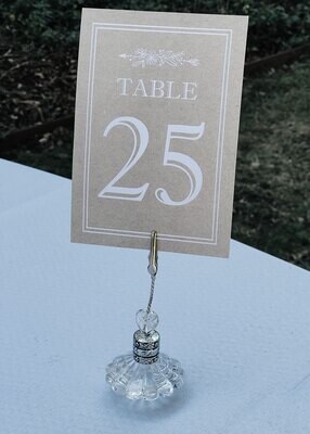 Crystal Table Number Holder
