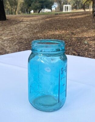 Blue Mason Jar Large
