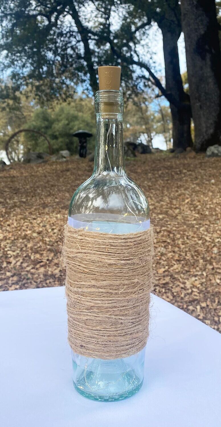 Wine Bottle Wrapped with Twine