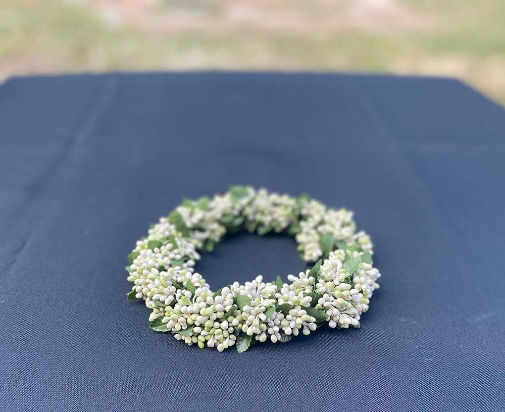 Small White Floral Wreath