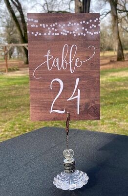 Rustic Under the Lights Table Number
