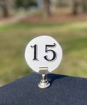 Classy White Table Numbers