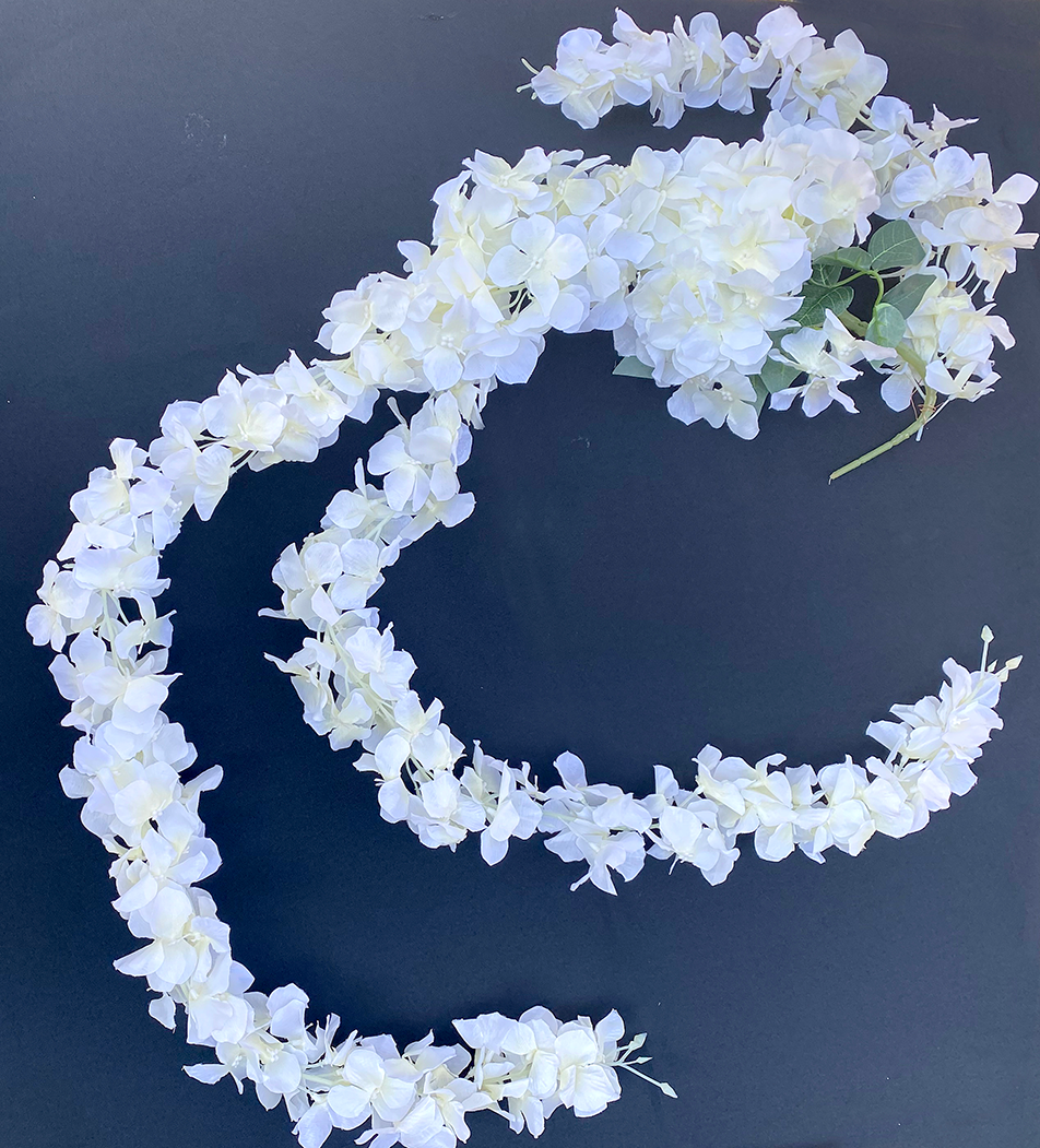 White Hydrangea Garland
