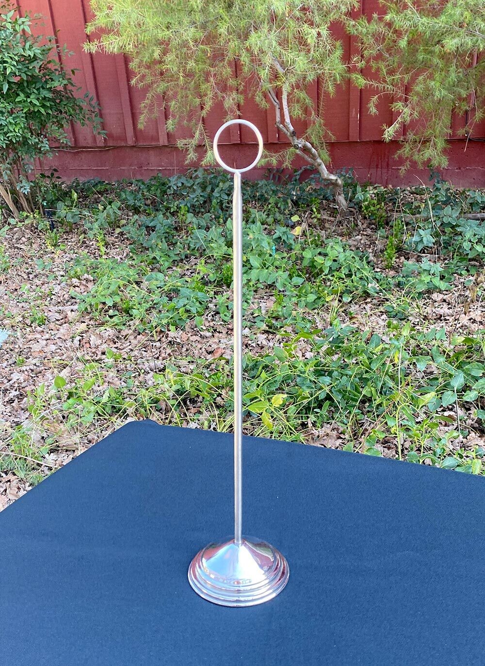 Tall Silver Table Number Holder