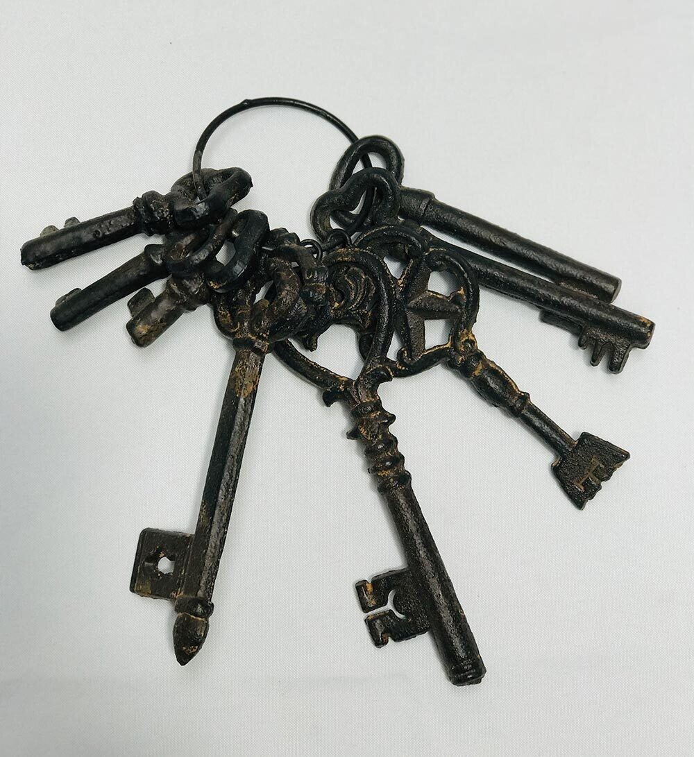 Vintage Key Chain with Assorted Keys
