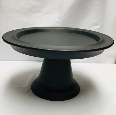 Large Black Wooden Cake Stand