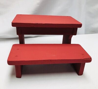 Vintage Red 2 Step Stool