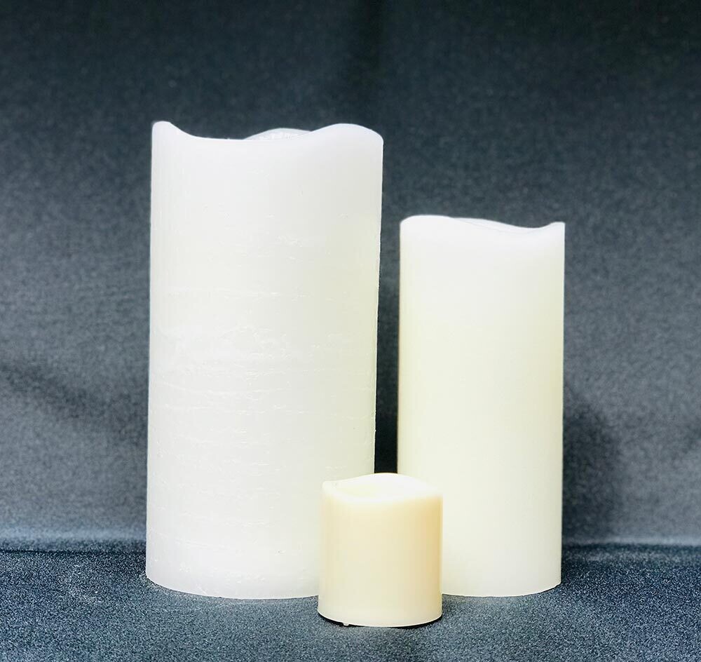 LED Pillar Candle with Wave Top