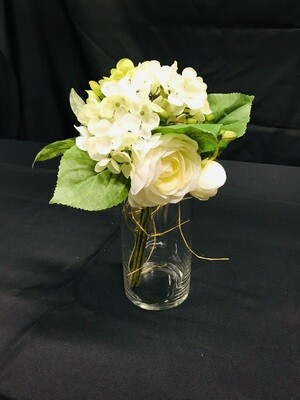 White Rose with Hydrangea Bouquet