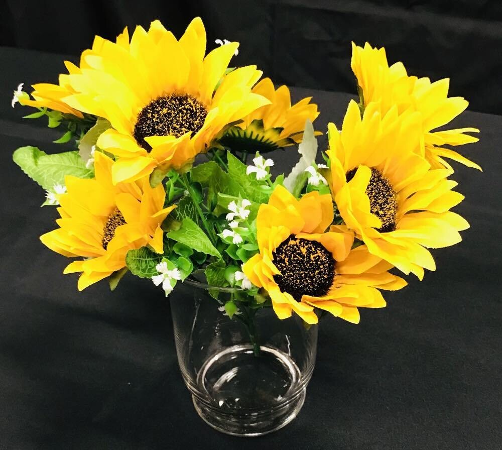 Sunflowers with Baby's Breath