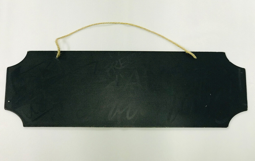 Black, Oblong Chalkboard Sign