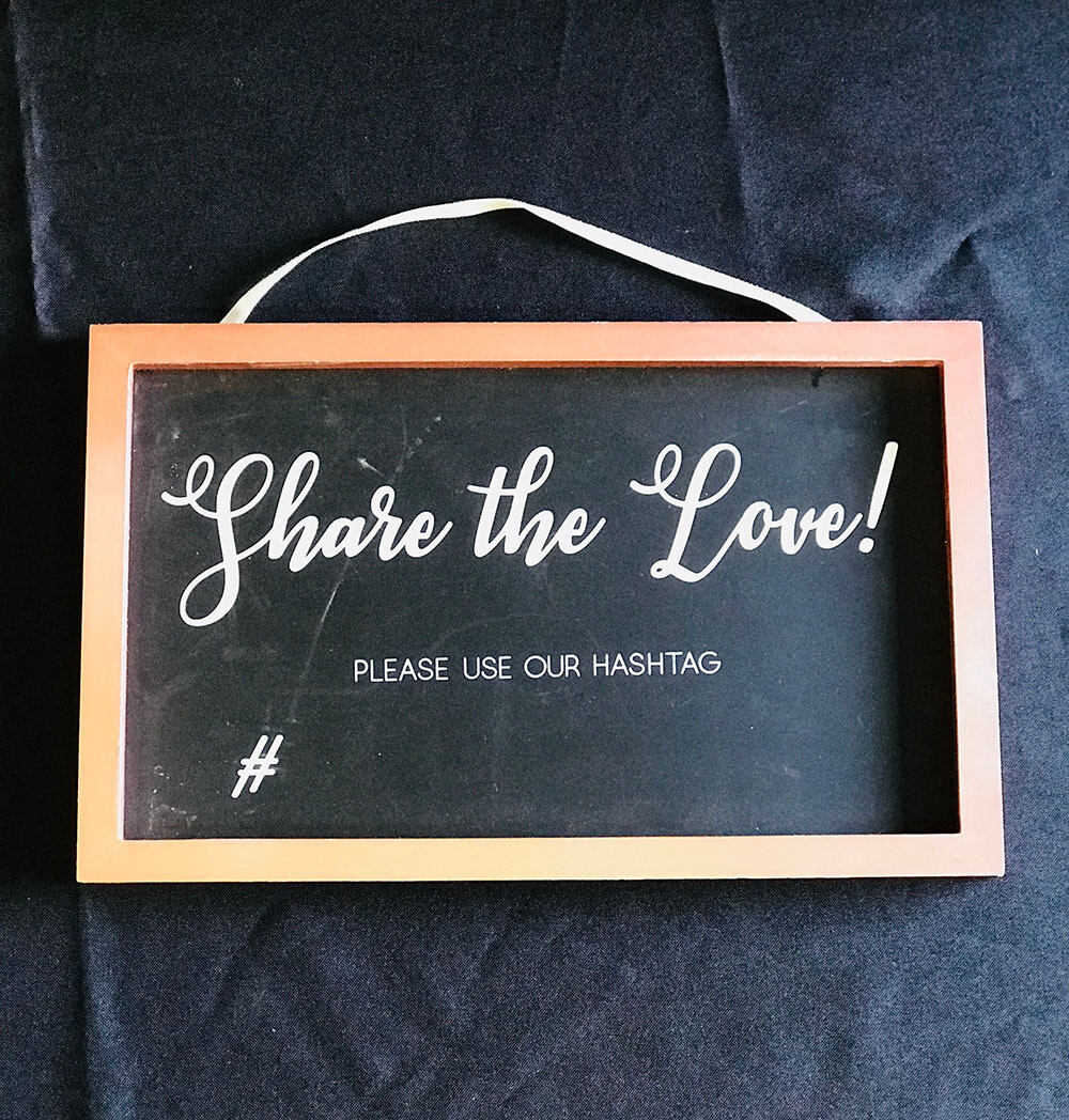 Share the Love Sign With Hashtag