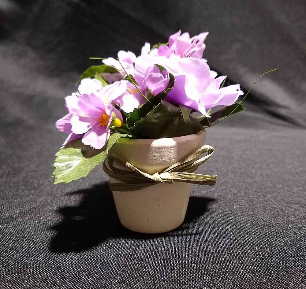 Mini Purple Flower Pot