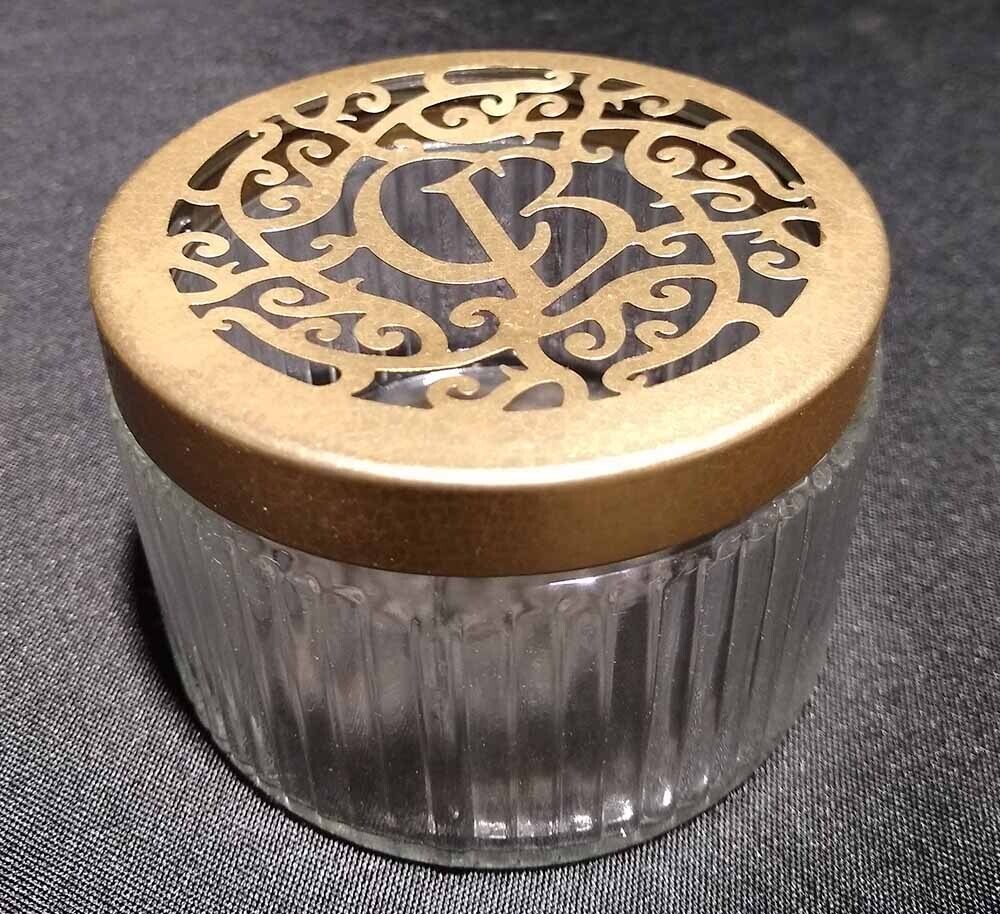 Glass Votive with Gold Top
