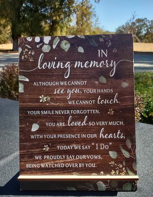 In Loving Memory Sign