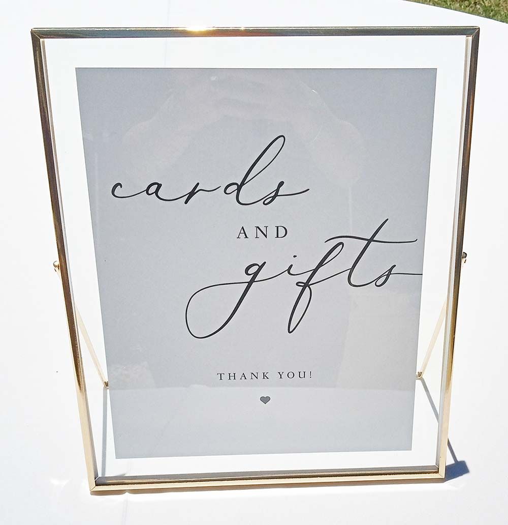 Cards & Gifts Sign in Gold Frame Cards & Gifts Sign in Gold Frame
