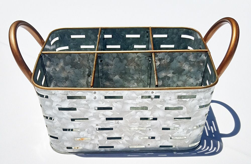 Galvanized Cutlery Holder