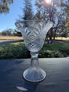 Large Glass Bowl on Stand Large Glass Bowl on Stand