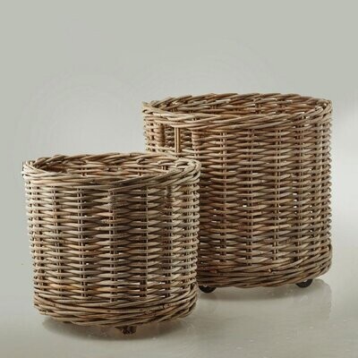 Cesto Rattan con ruote