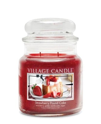 Village Candle Strawberry pound cake 16oz