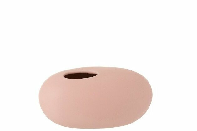 Vaso ovale opaco rosa pastello