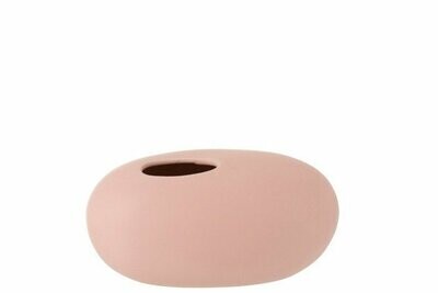 Vaso ovale opaco rosa pastello