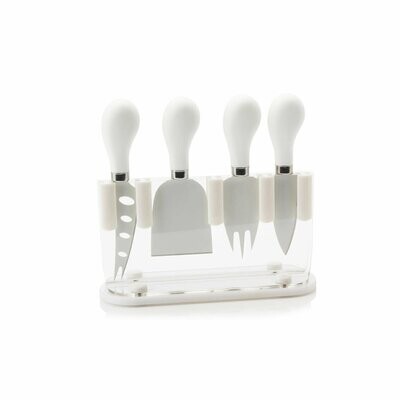 Ceppo coltelli Formaggi Slice&Dice Bianco