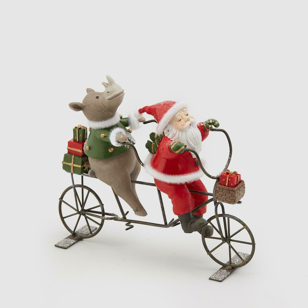 Tandem Babbo natale e rinoceronte
