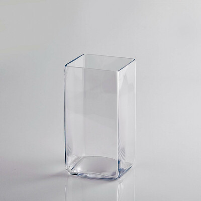 Vaso quadrato in vetro