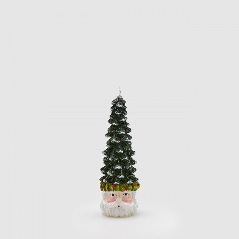 Candela babbo natale testa pino Candela babbo natale testa pino