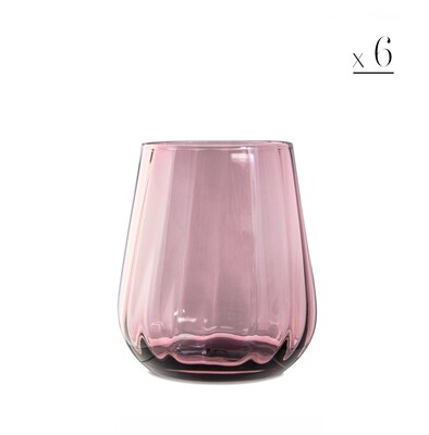 Set 6 bicchieri Rinascimento purple