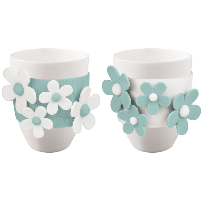 Set 2 mug Flower Glam