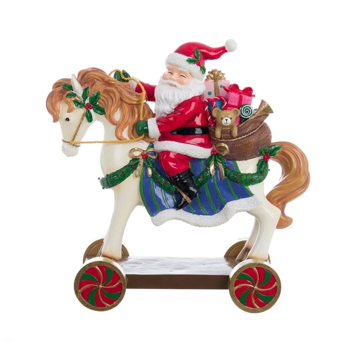 Decoro Babbo Natale con cavallo