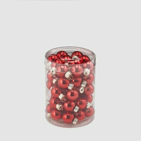Mini sfere in vetro rosse
