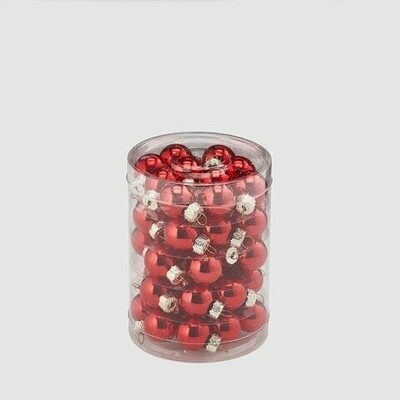 Mini sfere in vetro rosse