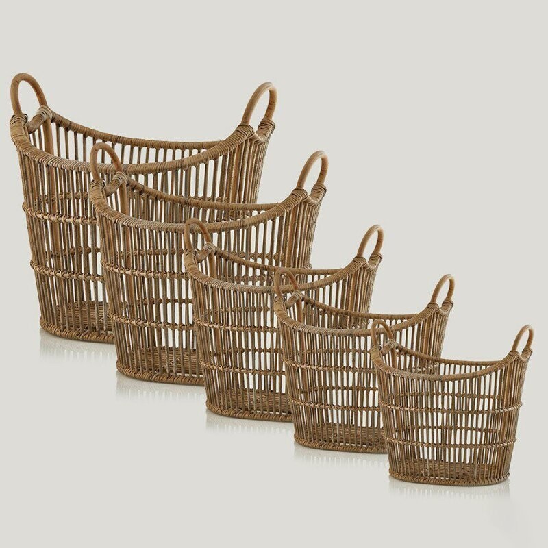 Cesto rattan con manici