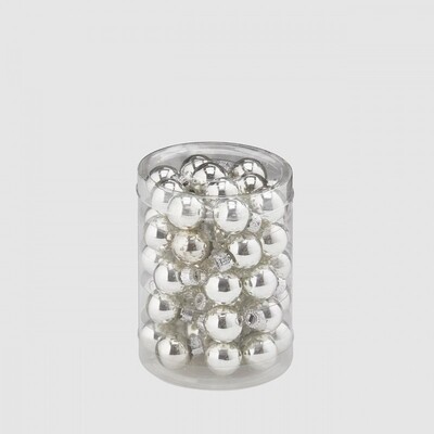 Mini sfere in vetro argento
