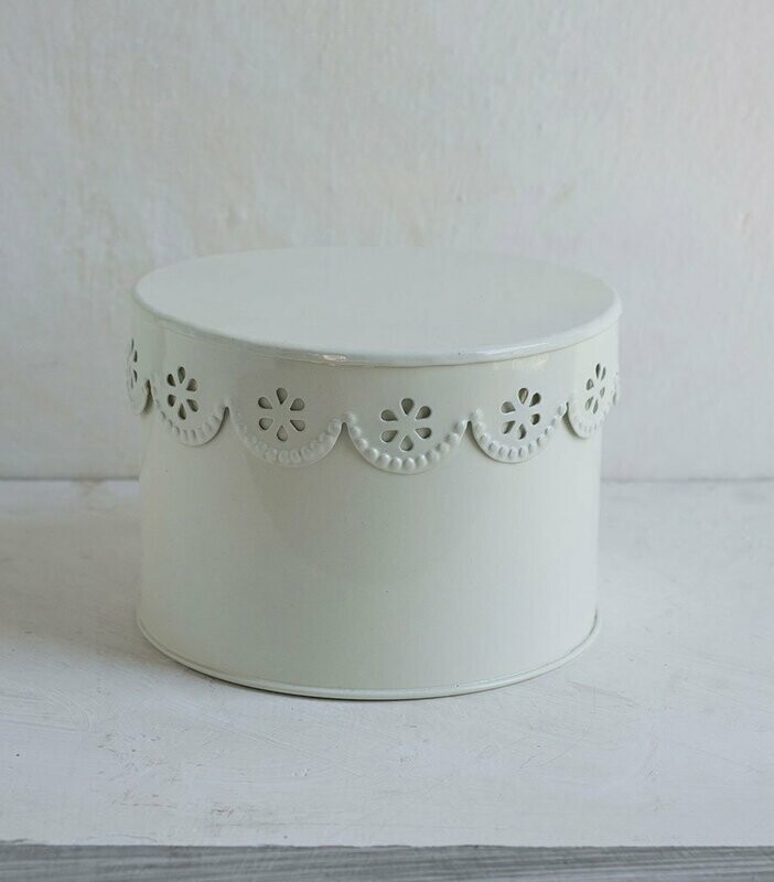 Scatola metallo crema
