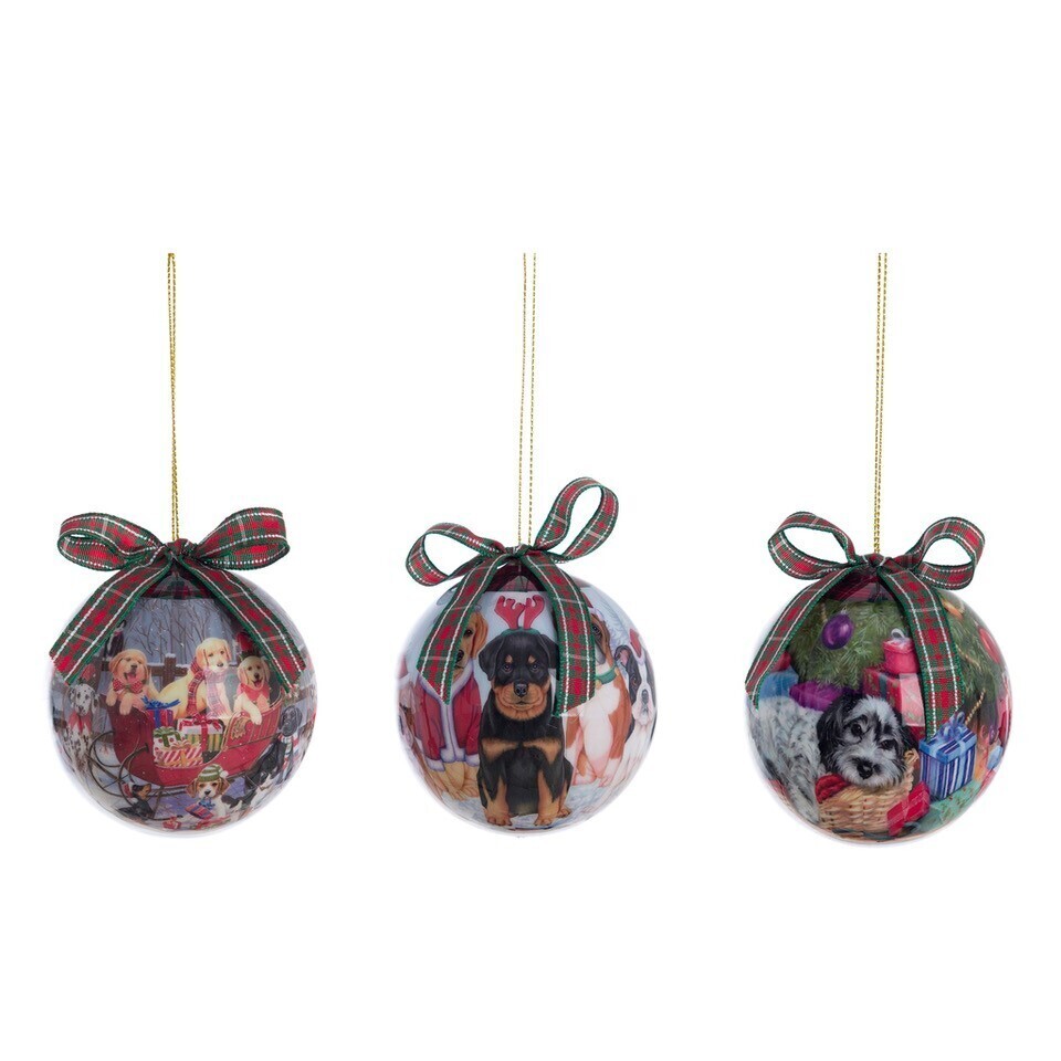 Set 14 sfere di natale con scatola esagonale