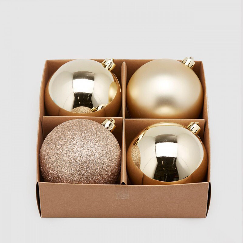 Set 4 sfere mix oro chiaro
