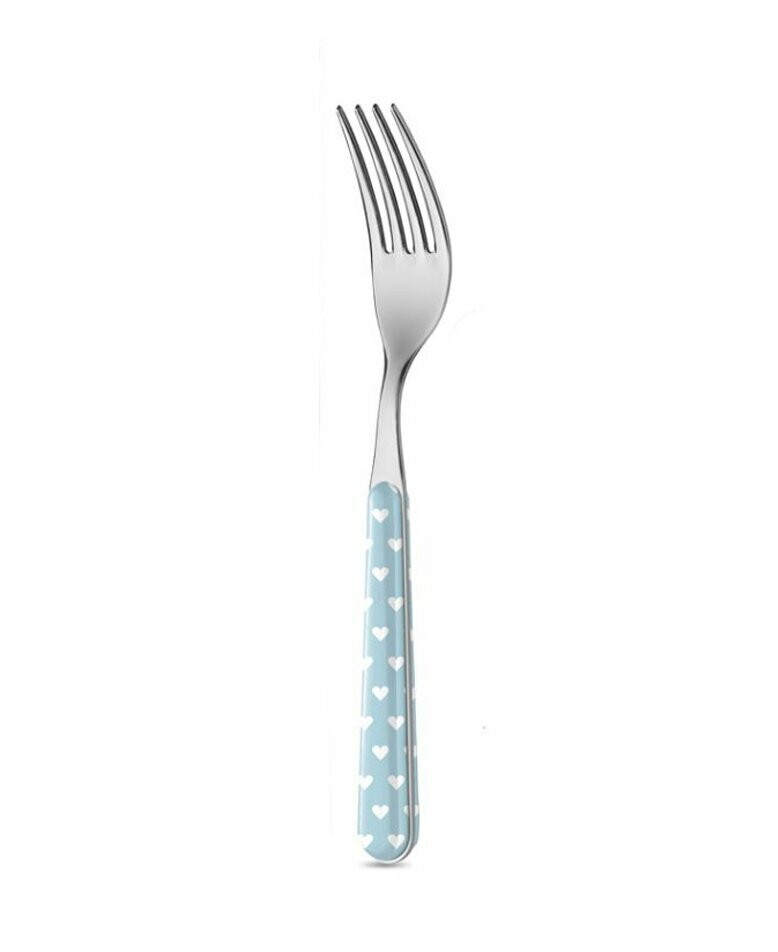 Forchetta cuori azzurro