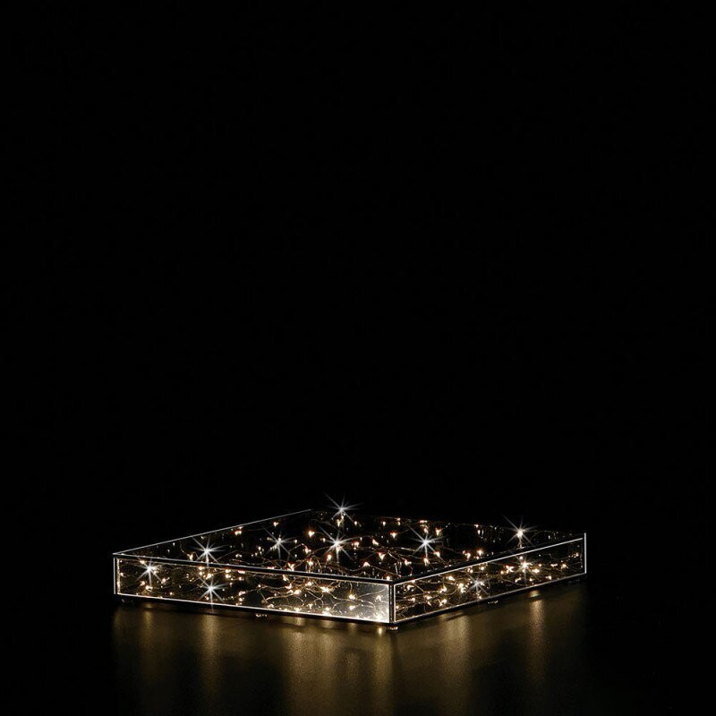 Teca vassoio con led