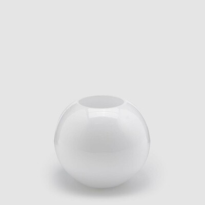 Vaso sfera molato bianco