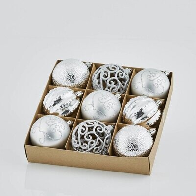 Set sfere mix argento